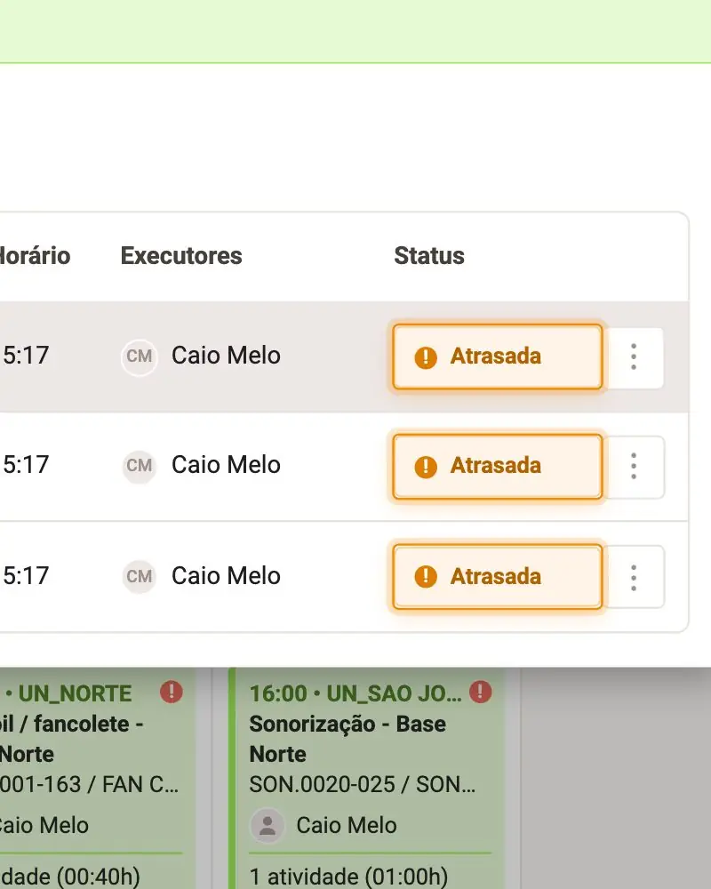 Animação: o card já diz o que fazer