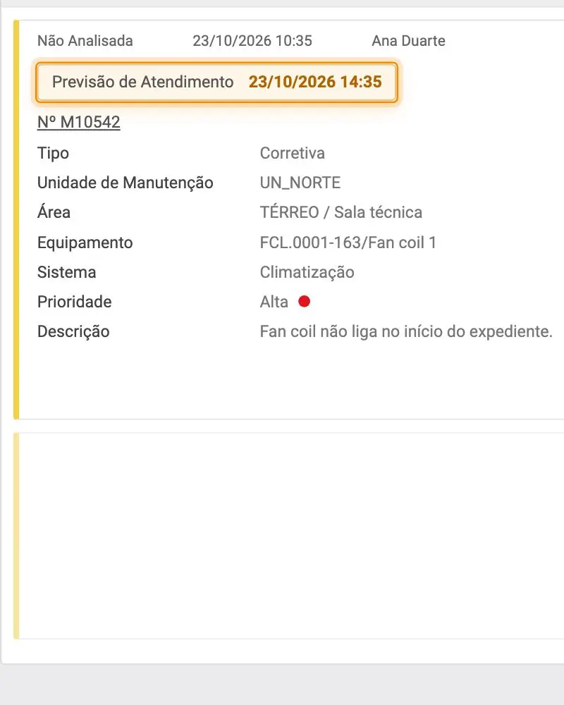 Animação: SLA com prazos e a previsão de atendimento na ocorrência